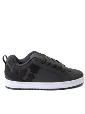 DC Men’s Black Low-Top Skate Sneakers with White Midsole